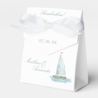 Coastal Watercolor Sailboat Geschenkschachtel