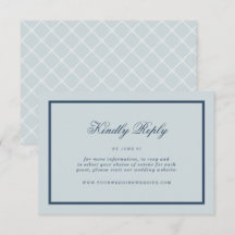 Coastal Wedding Dusty Blue Classic Online RSVP