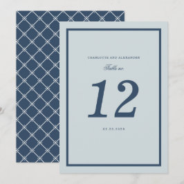 Coastal Wedding Dusty Blue Classic Table Number Einladung