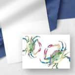 Coastcolor Blue Crab Cards Blank Inside Dankeskarte<br><div class="desc">Coastal danke Ihnen Notizen gelassen, dass Sie Ihre Dankbarkeit in elegantem Stil ausdrücken. An der Vorderseite befindet sich eine Nachbildung meiner original Aquarellkrebse. Leere drinnen verlasse viel Platz, um das Innere mit einem persönlichen Gruß für einen Geburtstag oder eine persönliche Note zu personalisieren. Diese Karten wurden speziell für die Koordination...</div>