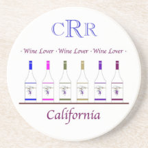 COASTER_CALIFORNIA WEIN-LIEBHABER, MONOGRAMM