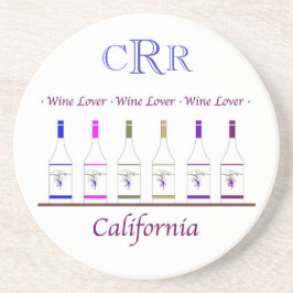 COASTER_CALIFORNIA WEIN-LIEBHABER, MONOGRAMM UNTERSETZER