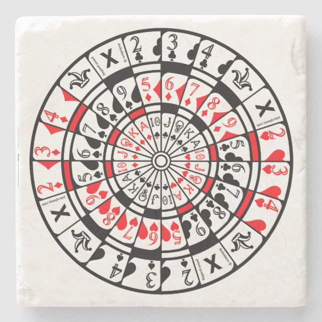 Coaster Dartboard Card Design Steinuntersetzer (Vorderseite)