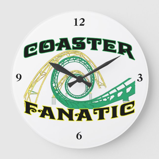 Coaster Fanatic Große Wanduhr (Vorderseite)