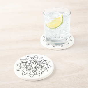 Coaster - Mandala zum Ausmalen Getränkeuntersetzer