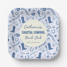 Coastgirl Bach Club Fun Muster Pappteller