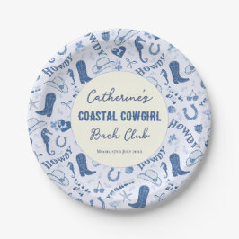 Coastgirl Bach Club Fun Muster Pappteller