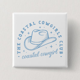 Coastgirl Hut Westküste blaue Ästhetik Button