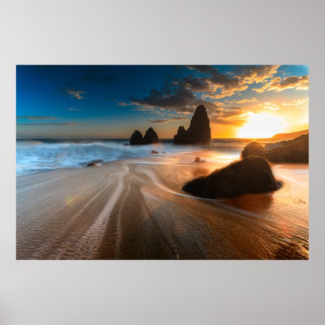 Coastline At Sunset | Northern California Poster (Vorne)