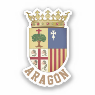 Coat of Arm of Aragón (autonome Gemeinschaft Spani Aufkleber