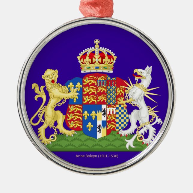 Coat of Arms Anne Boleyn Ornament Aus Metall (Vorne)