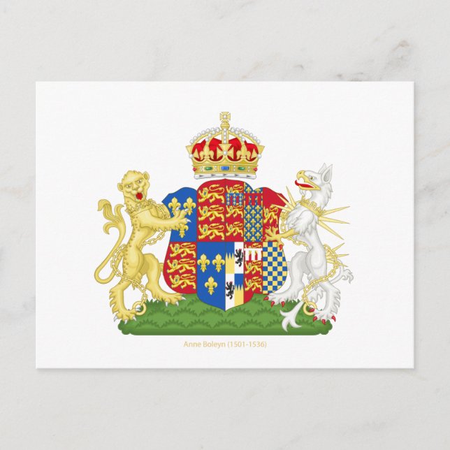 Coat of Arms Anne Boleyn Postkarte (Vorderseite)