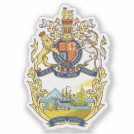 Coat of arms of Hong Kong (1843–1959) Aufkleber