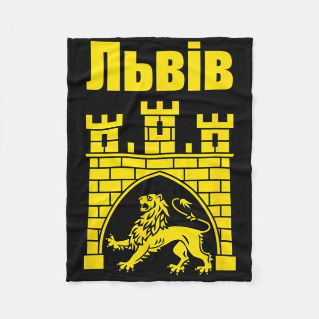 Coat Of Arms Of Lviv Ukraine Souvenir Lvivian Ukra Fleecedecke (Vorderseite)