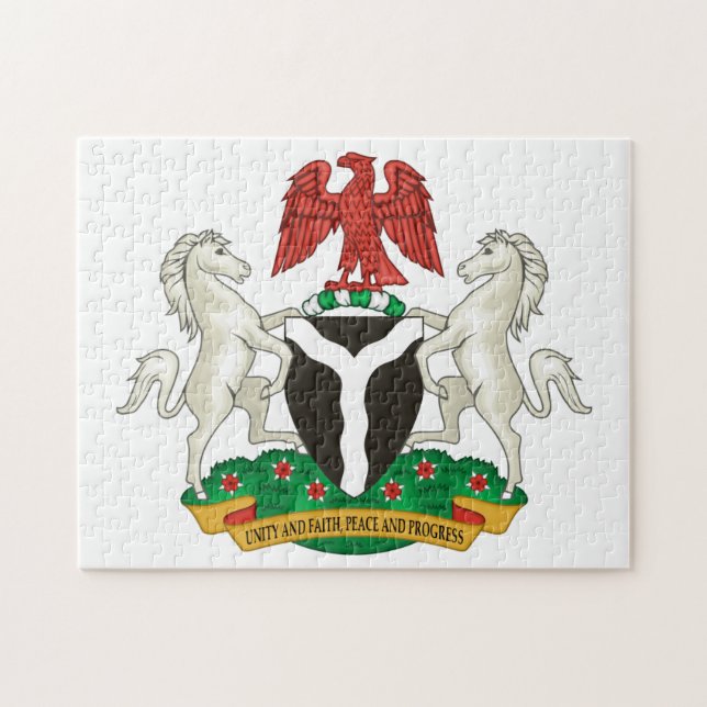 Coat of Arms of Nigeria (Horizontal)