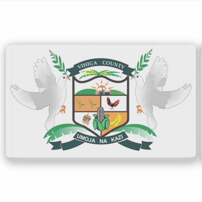 Coat of arms of the Vihiga County, Rep. of Kenya Aufkleber (Vorderseite)