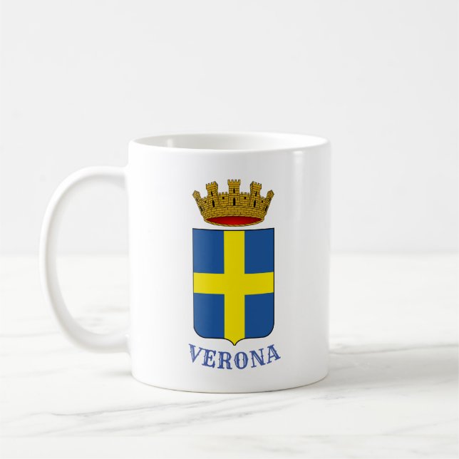 Coat of Arms of Verona, Italy Kaffeetasse (Links)