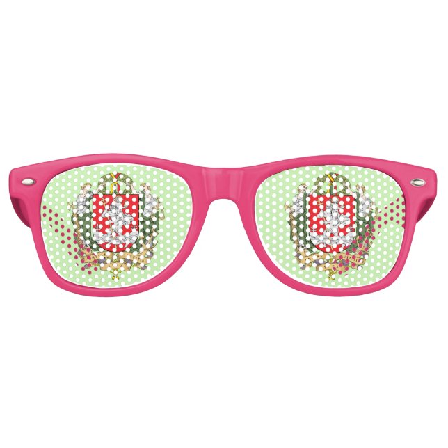Coat of arms of Vilnius, Lithuania Retro Sunglasse Partybrille (Vorderseite)