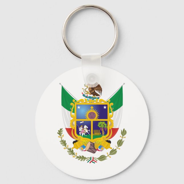 Coat of Arms Queretaro Offiziell Mexico Symbol Log Schlüsselanhänger (Vorderseite)