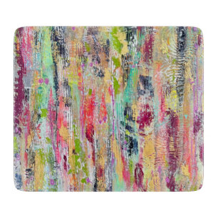 Coat of many Colors 6 x 7 Deko Glass Cutting Board Schneidebrett