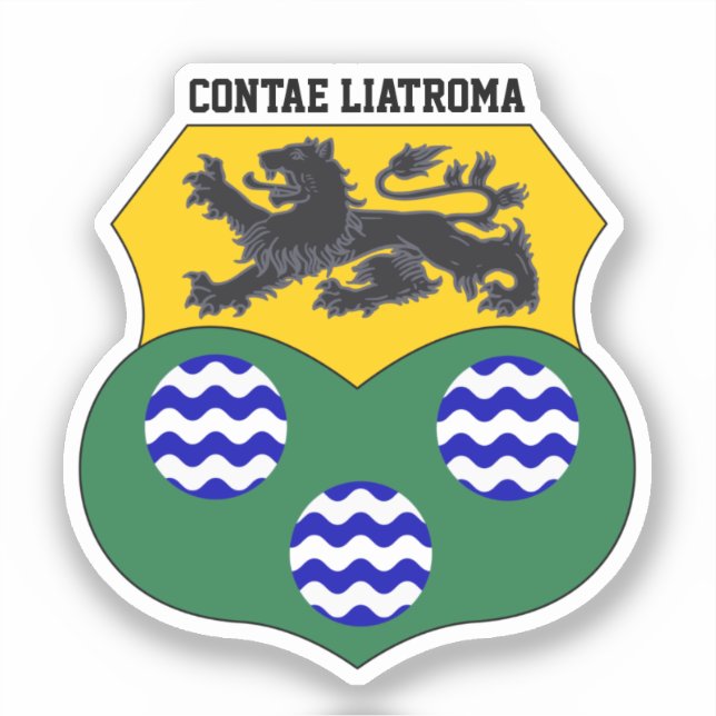 Coat pf Arms of Landkreis Leitrim, Irland Aufkleber (Vorderseite)