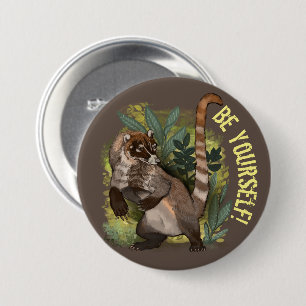 Coatamundi oder Weißnasen-Coati Button
