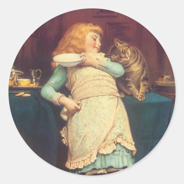 Coaxing besser als Teasing Charles Burton Barber Runder Aufkleber (Vorderseite)