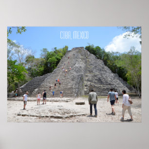 Coba Pyramid Ruins Riviera Maya Mexiko Poster