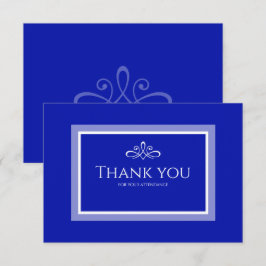 Cobalt Blau anpassbare Hochzeit danke Karte