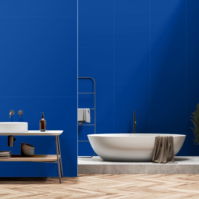 Cobalt Blue Accent Tapete (Badezimmer)
