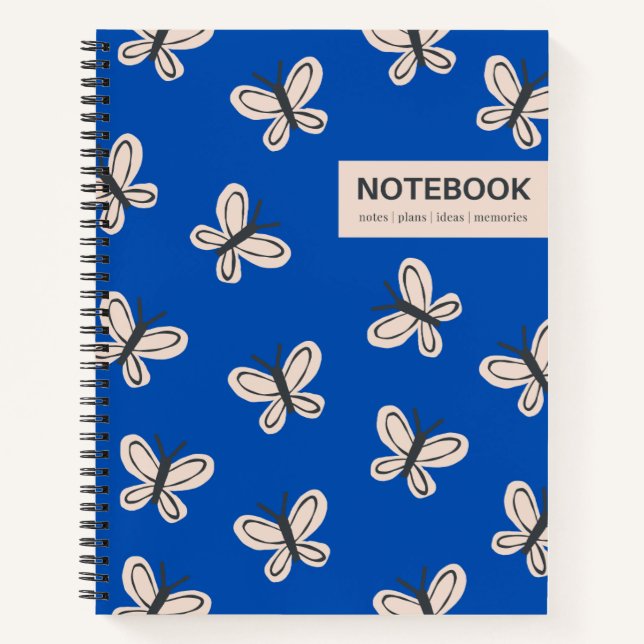 Cobalt Blue Butterfells Notebook Notizbuch (Vorderseite)