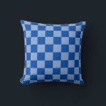 Cobalt Blue Checkerboard Kissen<br><div class="desc">Cobalt Blue Checkerboard</div>