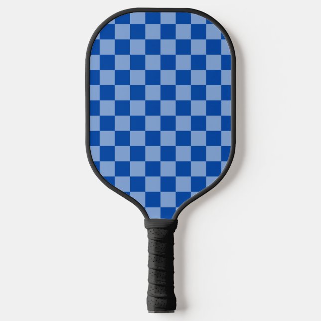 Cobalt Blue Checkerboard Pickleball Schläger (Vorderseite)