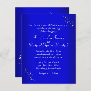 Cobalt Blue Evening Einladung zur Hochzeit