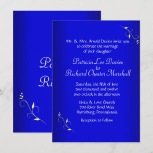Cobalt Blue Evening Einladung zur Hochzeit