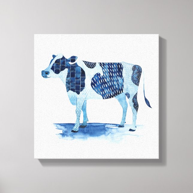 Cobalt Blue Farm Animes - Kuh Leinwanddruck (Vorderseite)