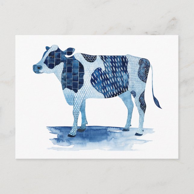 Cobalt Blue Farm Animes - Kuh Postkarte (Vorderseite)