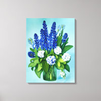 Cobalt Blue Hyacinths und Hydrangeas