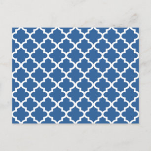 Cobalt Blue Marokkanischer Tile Trellis Postkarte
