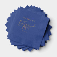 Cobalt Blue Or personnalisé de la Bat Mitzvah en é