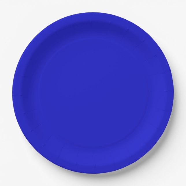 Cobalt Blue Paper Plate Pappteller (Vorderseite)