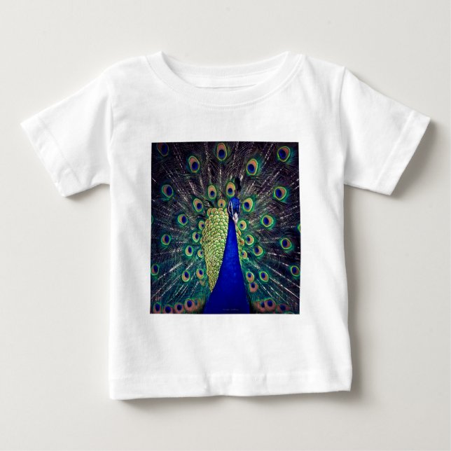 Cobalt Blue Peacock Baby T-shirt (Vorderseite)