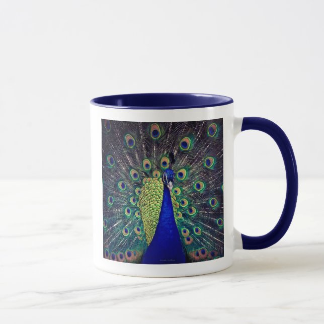 Cobalt Blue Peacock Coffee Mug (Droite)