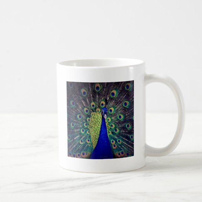 Cobalt Blue Peacock Kaffeetasse (Rechts)