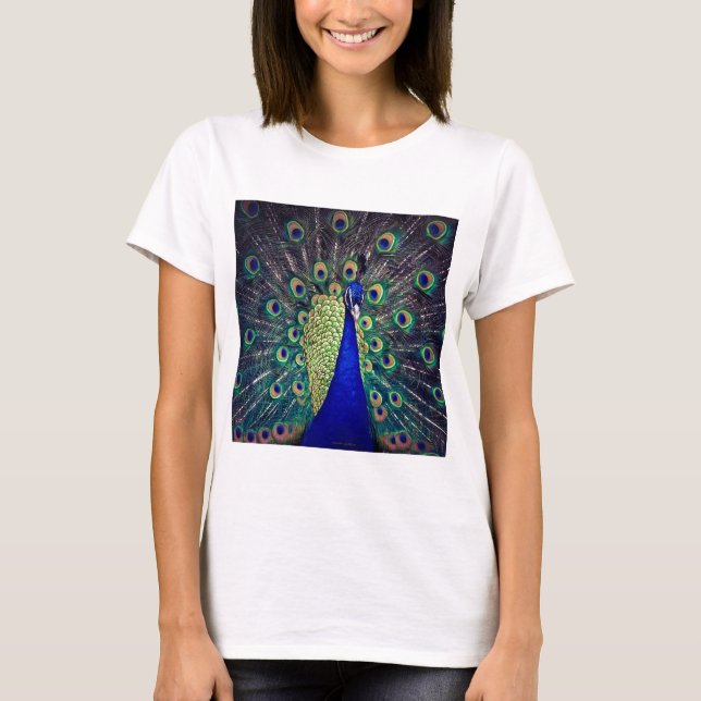 Cobalt Blue Peacock T-Shirt (Vorderseite)