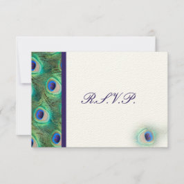 Cobalt Blue Pfau Rsvp Karten