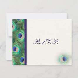 Cobalt Blue Pfau Rsvp Karten