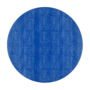 Cobalt Blue Round Glass Cutting Board Schneidebrett