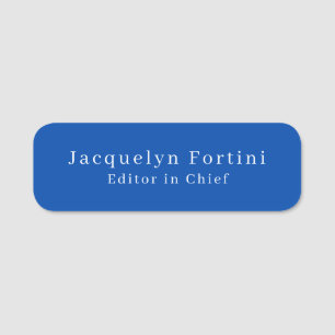 Cobalt Blue Schlicht Elegante Modernes Minimalisti Namensschild