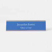 Cobalt Blue Schlicht Elegante Modernes Minimalisti